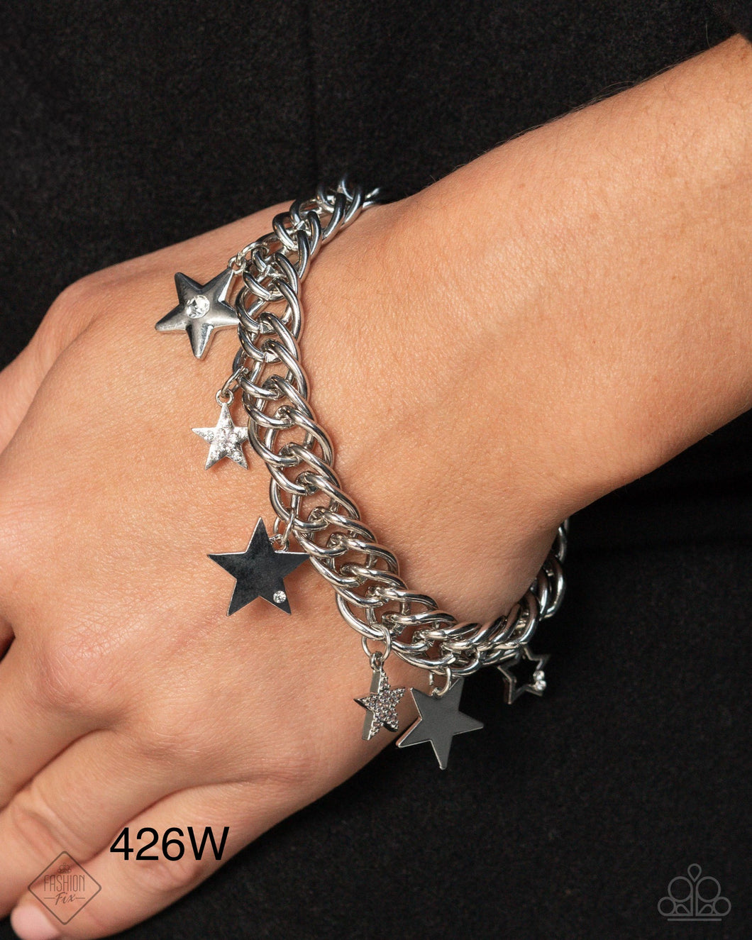 “Cosmic Contemporary” White Clasp Bracelet - Paparazzi Accessories