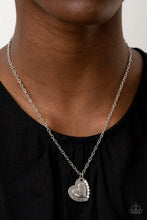 Load image into Gallery viewer, Paparazzi “Happily Heartwarming” White Necklace Earring Set -Paparazzi Accessories
