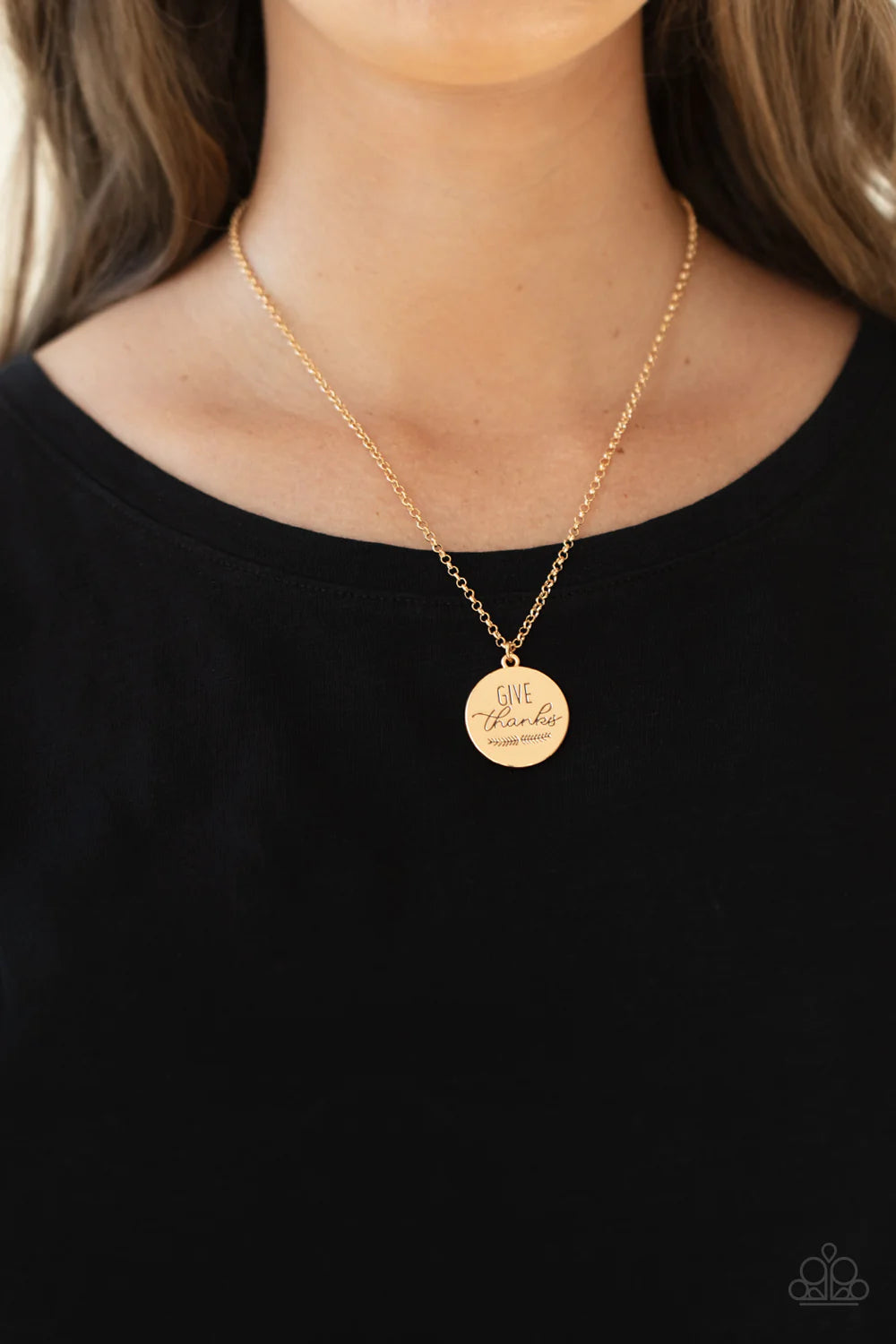 Paparazzi “Give Thanks” Gold Necklace Earring Set- Paparazzi Accessories