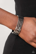 Load image into Gallery viewer, Paparazzi “Labyrinth Lure” Silver Hinge Bracelet
