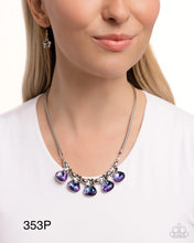 Load image into Gallery viewer, “Teardrop Tribute” Purple Necklace Earring Set - Paparazzi
