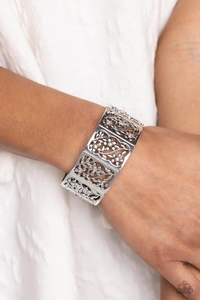 “Garden Walls” Pink Stretch Bracelet - Paparazzi Accessories