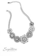 Load image into Gallery viewer, Paparazzi “The Raven” Zi Collection White Necklace Earring Set
