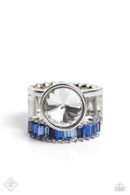 Load image into Gallery viewer, Paparazzi “Balanced Bravura” Blue Stretch Ring
