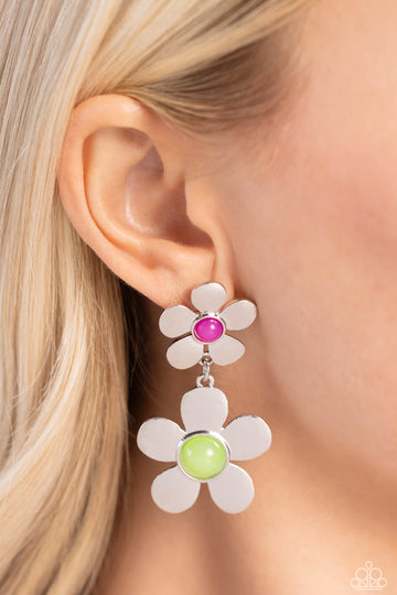 Paparazzi “Fashionable Florals” Green Post Earrings