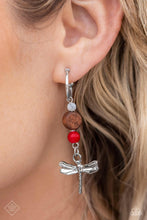 Load image into Gallery viewer, Paparazzi August 2023 Fashion Fix “Take BEAD” Red Hoop Earrings
