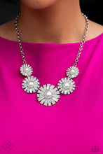 Load image into Gallery viewer, Paparazzi “Gatsby Gallery” White Necklace Earring Set
