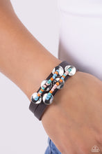 Load image into Gallery viewer, Paparazzi “Social Sashay” Blue Leather Bracelet - Paparazzi Accessories
