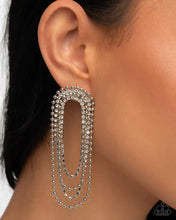 Load image into Gallery viewer, “Endless Ease” White Post Earrings - Paparazzi Accessories
