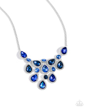 Load image into Gallery viewer, “Dripping in Dazzle” Blue Necklace Earring Set - Paparazzi Accessories
