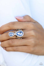 Load image into Gallery viewer, Paparazzi “Majestic Manifestation” Blue Stretch Ring
