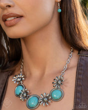 Load image into Gallery viewer, Paparazzi “Cowboy Casanova” Blue Necklace Earring Set
