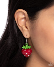 Load image into Gallery viewer, Strawberry Sentiment Red Earrings
