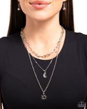 Load image into Gallery viewer, Paparazzi “Celestial Craze” Silver Necklace Earring Set
