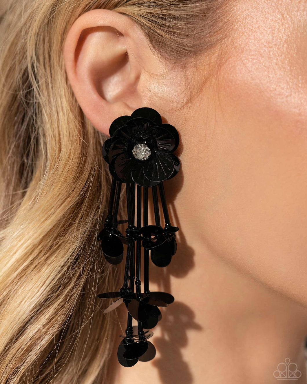 Paparazzi “Floral Future” Black Post Earrings