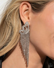 Load image into Gallery viewer, Paparazzi “Aerial Accent” White Post Earrings
