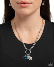 Load image into Gallery viewer, Paparazzi “Stellar Sighting” Blue Necklace Earring Set
