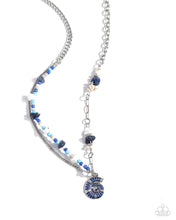 Load image into Gallery viewer, Paparazzi “Spiraling Seafloor” Blue Necklace Earring Set
