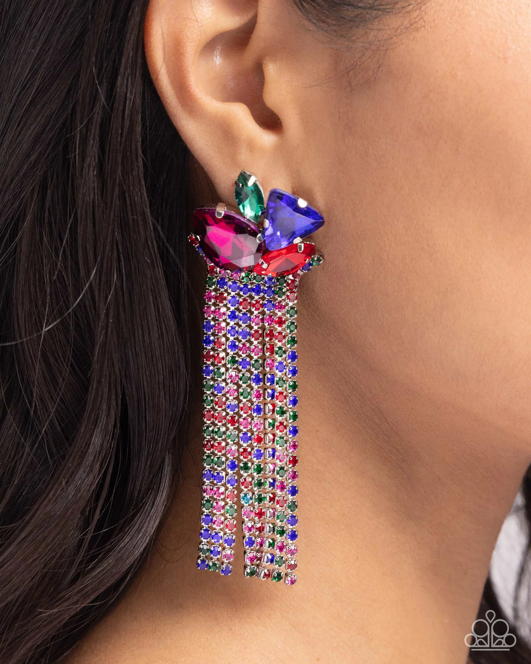 “Blinding Blend” Multi Post Earrings - Paparazzi