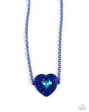 Load image into Gallery viewer, Paparazzi “Locket Leisure” Blue Necklace Earring Set
