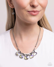 Load image into Gallery viewer, “Teardrop Tribute” Yellow Necklace Earring Set - Paparazzi Accessories
