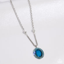 Load image into Gallery viewer, Paparazzi “Manufactured Majesty” Blue Necklace Earring Set
