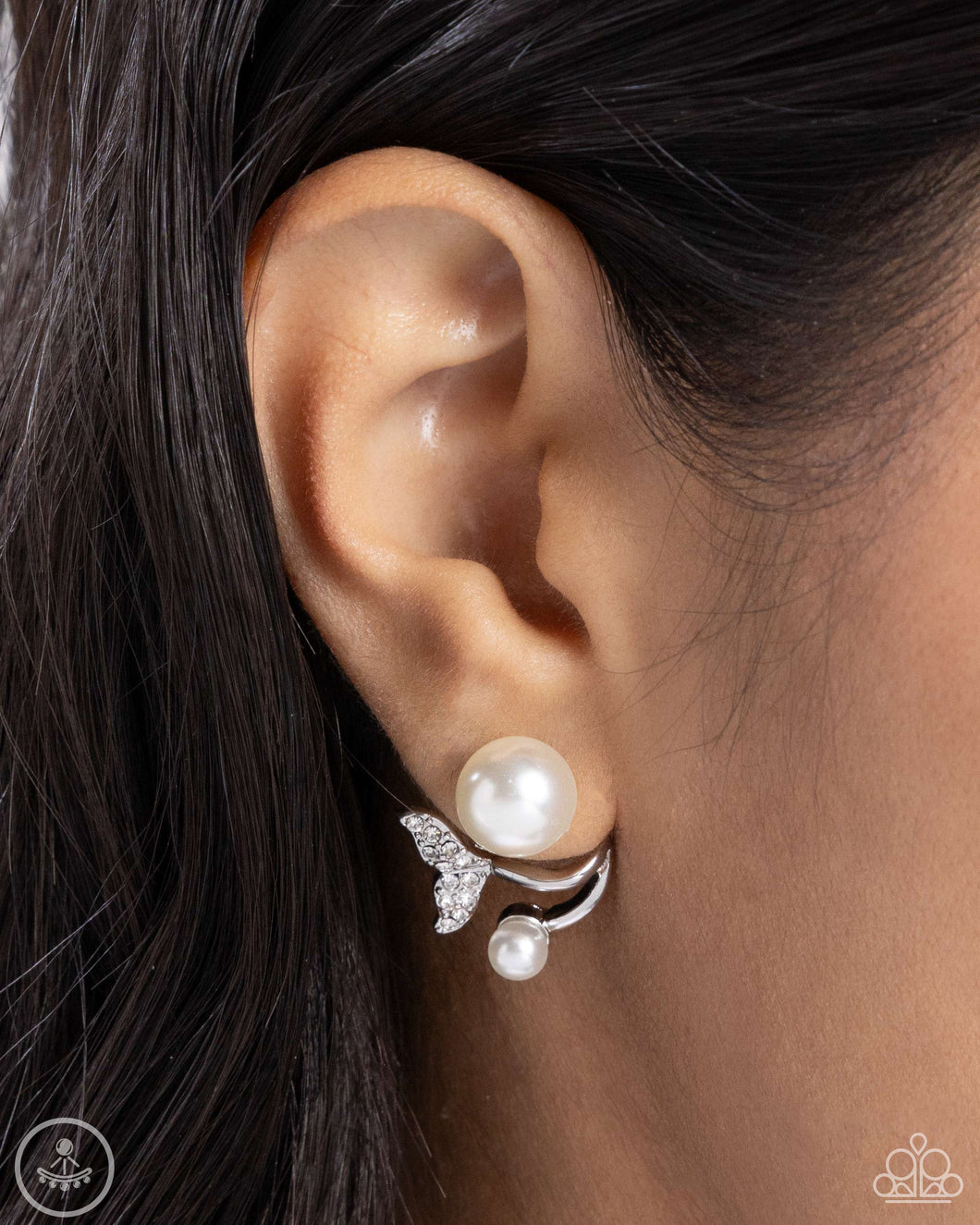 Paparazzi “Modular Mermaid” White Post Earrings