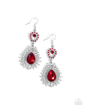 Load image into Gallery viewer, “Teardrop Traveler” Red Dangle Earrings - Earrings
