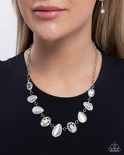 Load image into Gallery viewer, “Royal Ready” White Necklace Earring Set - Paparazzi Accessories
