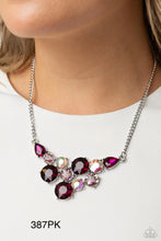 Load image into Gallery viewer, Paparazzi “Round Royalty” Pink Necklace Earring Set

