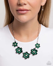 Load image into Gallery viewer, “Whimsical Way” Green Necklace Earring Set - Paparazzi
