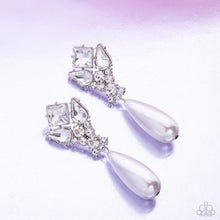 Load image into Gallery viewer, “Pearly Promenade” White Earrings - Paparazzi Accessories
