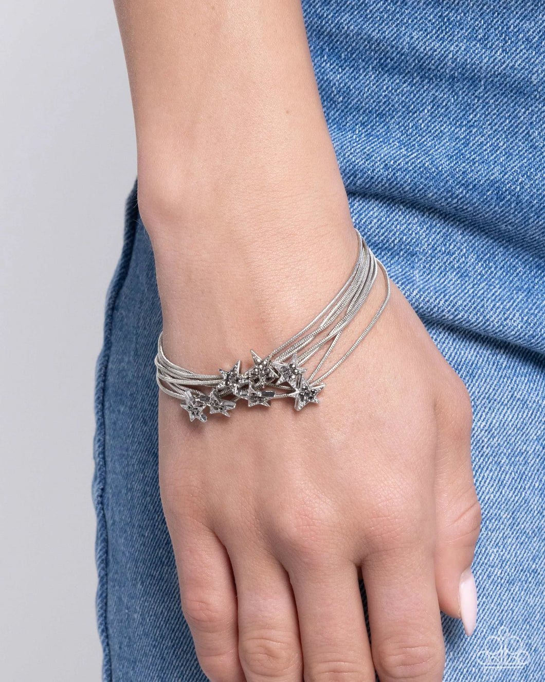Paparazzi “Guest Star” Silver Adjustable Clasp Bracelet - Paparazzi Accessories