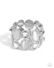 Load image into Gallery viewer, Paparazzi “Affixed Appeal” White Stretch Bracelet
