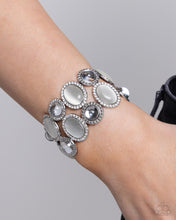 Load image into Gallery viewer, Paparazzi “Affixed Appeal” White Stretch Bracelet
