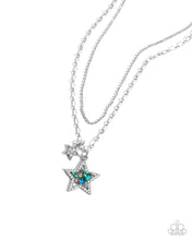 Load image into Gallery viewer, Paparazzi “Stackable Stars” Green Necklace Earring Set - Paparazzi Accessories
