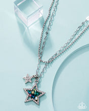 Load image into Gallery viewer, Paparazzi “Stackable Stars” Green Necklace Earring Set - Paparazzi Accessories
