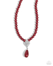 Load image into Gallery viewer, “Eternal Elegance” Red Necklace Earring Set - Paparazzi Accessories
