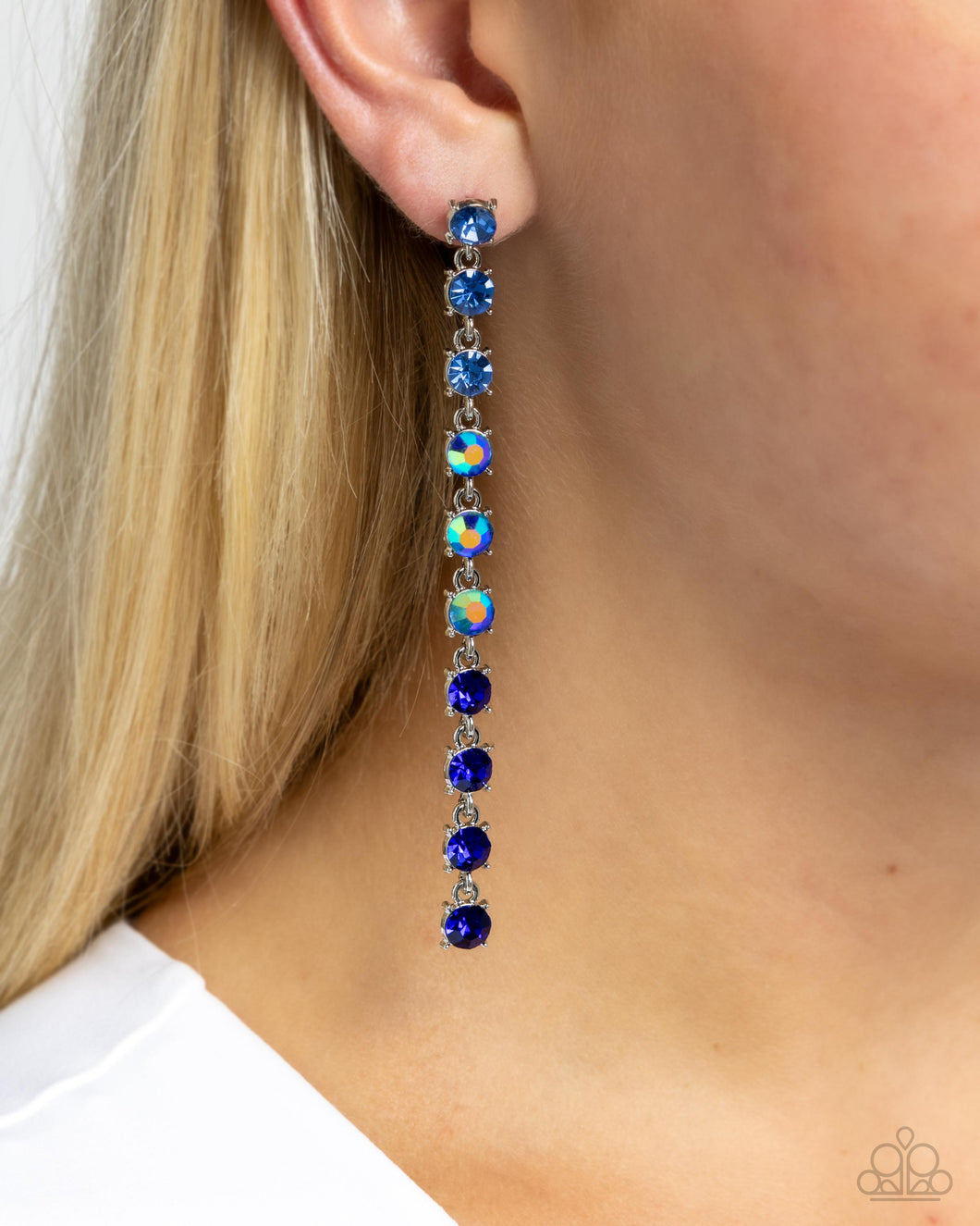 “Opulent Ombré” Blue Post Earrings - Paparazzi