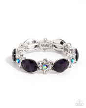 Load image into Gallery viewer, “Staycation Sparkle” Purple Stretch Bracelet - Paparazzi
