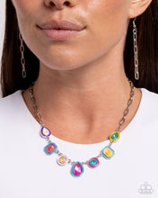 Load image into Gallery viewer, “Classy Character” Blue Necklace Earring Set
