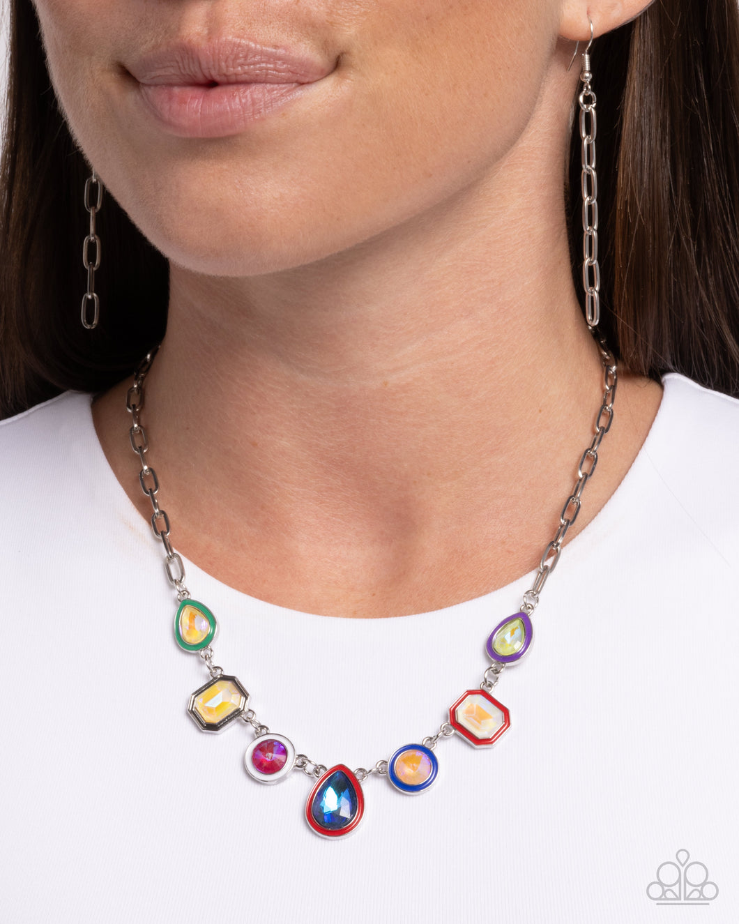 “Classy Character” Red Necklace Earring Set - Paparazzi