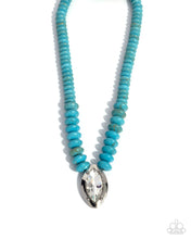 Load image into Gallery viewer, “Visionary Venture” Blue Necklace Earring Set - Paparazzi Accessories
