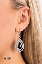 Load image into Gallery viewer, Paparazzi “Let&#39;s GLOW Girls!” Black Dangle Earrings
