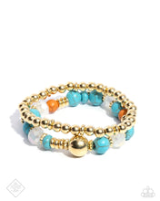 Load image into Gallery viewer, “Texan Texture” Gold Stretch Bracelet Set - Paparazzi Accessories
