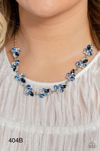 Load image into Gallery viewer, Paparazzi “Swimming in Sparkles” Blue Necklace Earring Set - Cindysblingboutique
