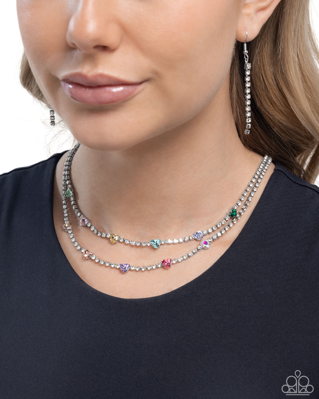 Paparazzi “Courting Closeness” Multi Necklace Earring Set - Paparazzi Accessories