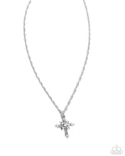 Load image into Gallery viewer, Paparazzi “Graceful Glory” White Necklace Earring Set - Paparazzi Accessories
