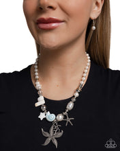 Load image into Gallery viewer, Paparazzi “Coastal Cameo” Blue Necklace Earring Set - Paparazzi Accessories
