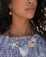 Load image into Gallery viewer, “Along the Reef” Silver Necklace Earring Set - Paparazzi Accessories
